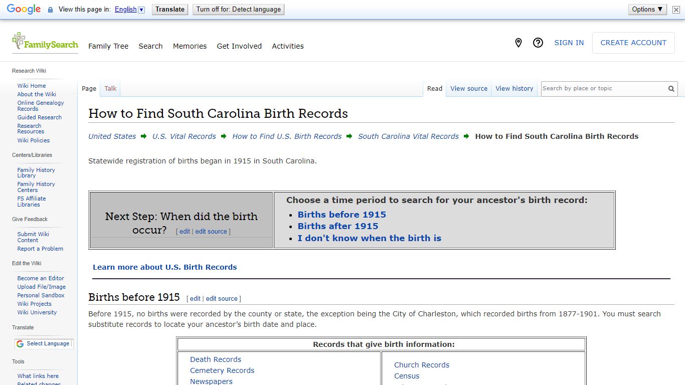 How to Find South Carolina Birth Records • FamilySearch